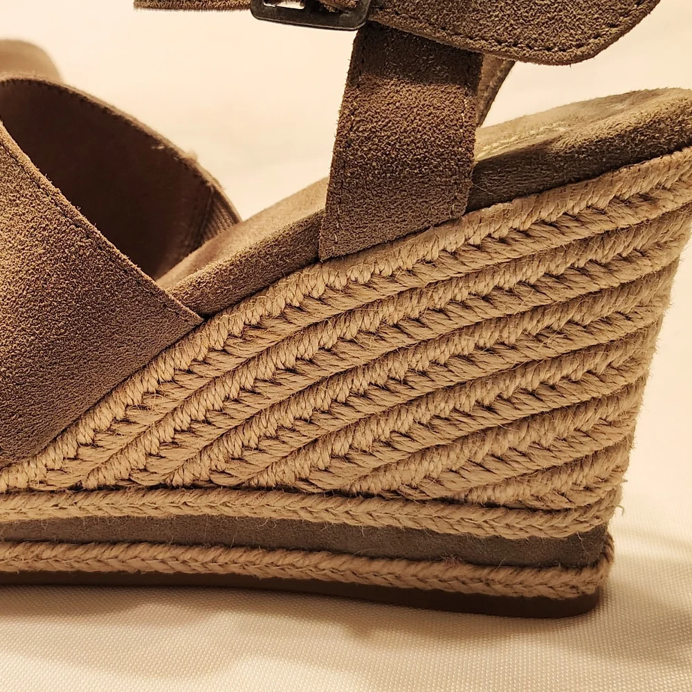 TOMS Women's Taupe Wedge Sandals